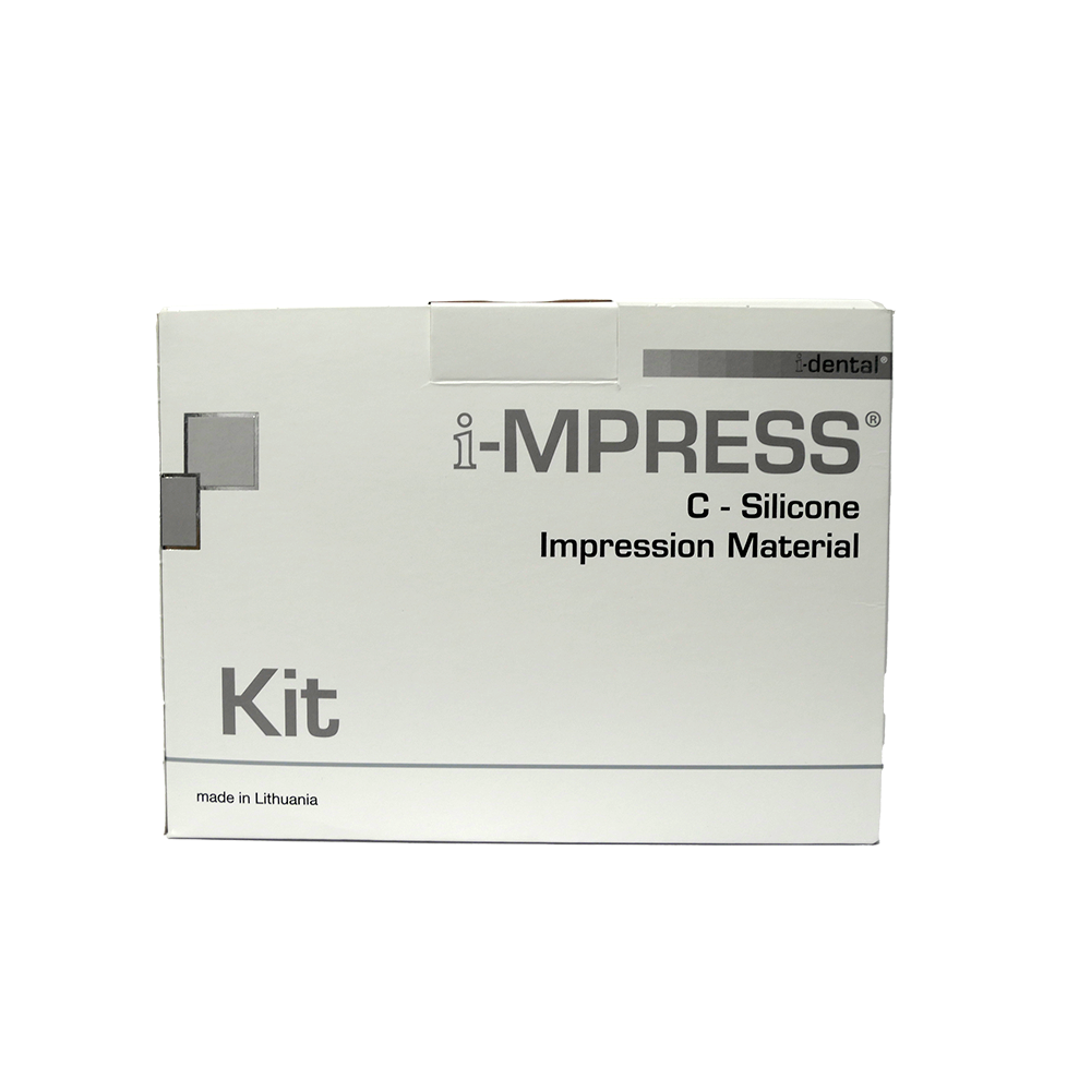 i-MPRESS - Kit Avancé d'Empreinte Dentaire est la solution complète pour des empreintes dentaires de haute précision. L'ensemble comprend 200 ml de mastic, 40 ml de corps léger, 30 ml de gel activateur universel, un bloc de mélange et un distributeur.