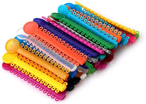 Ligatures élastiques d'orthodontie multicolores