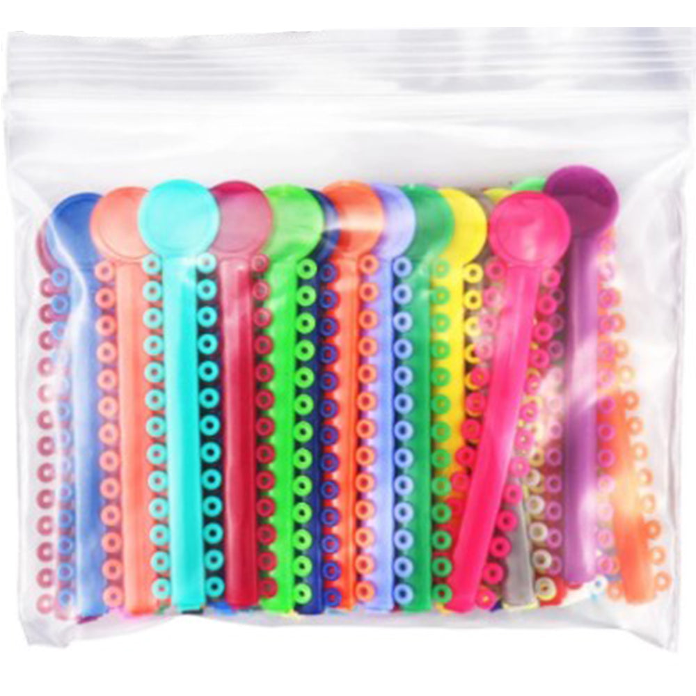 Ligatures élastiques d'orthodontie multicolores