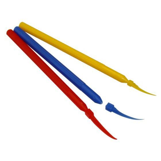 Sachet de 100 cales ou coins interdentaires sécables avec manche - oofti.fr