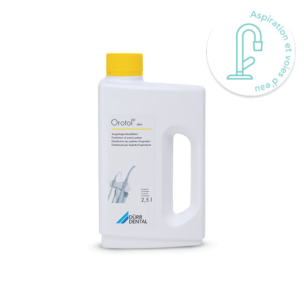 Orotol plus Désinfection des systèmes d'aspiration Flacon de 2,5 L - DÜRR DENTAL