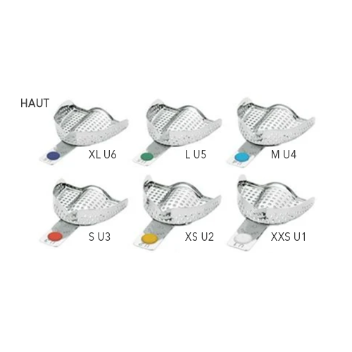 Porte-empreintes perforés inox Haut - ASA CODICOLOR