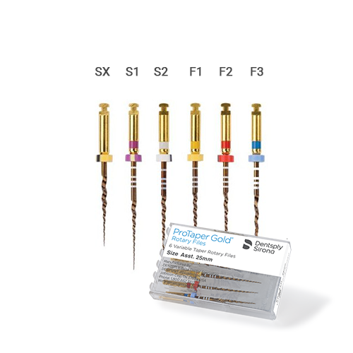 Pack de 6 limes ProTaper Gold de Dentsply Sirona - oofti.fr