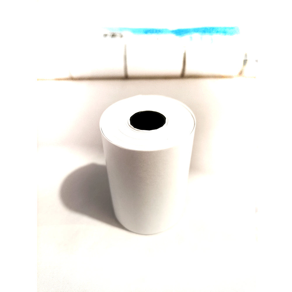 Bobines papier thermique 55g 57 x 40 mm Papier garanti sans Bisphénol A, donc conforme à la règlementation européenne qui interdit les papiers thermiques avec BPA Avertissement de fin de rouleau