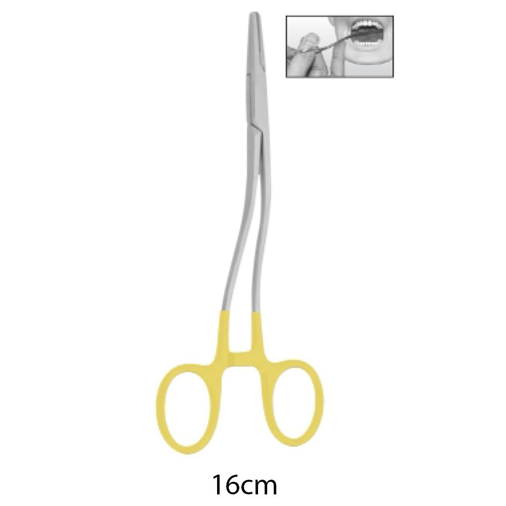 Porte aiguille courbé en carbure de tungstène 16cm