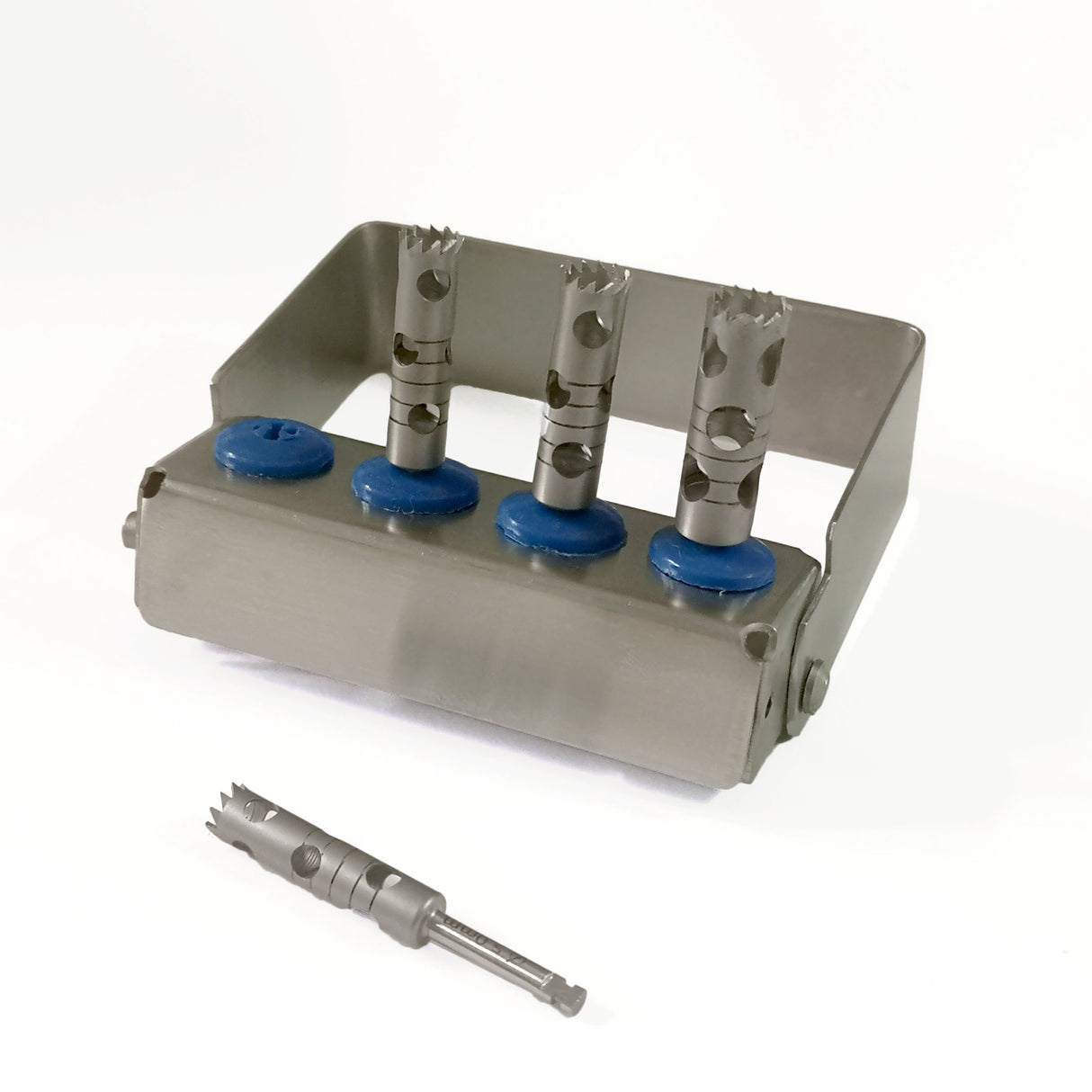 Kit 4 trépans avec son support. Profondeur totale 18 mm - oofti.fr