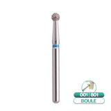 Fraises diamantées boule ISO 001 COOL CUT en blister de 5 fraises pour cabinet dentaire