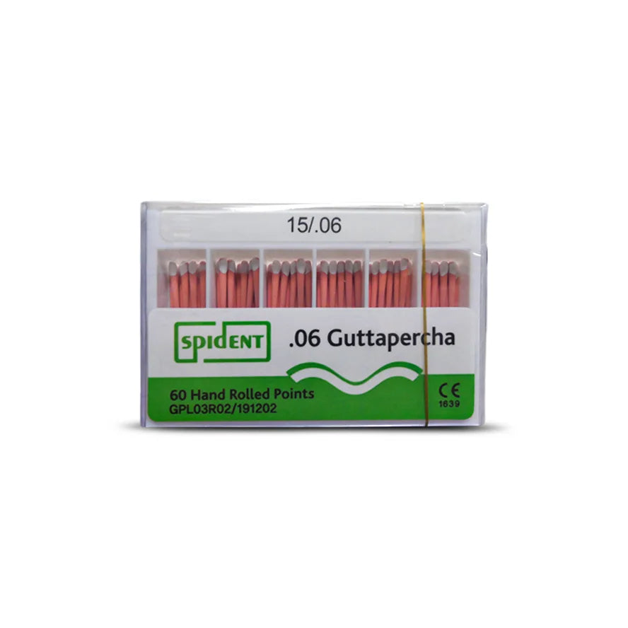 Boîtes de 60 pointes coniques de gutta-percha ISO TAPER - 4 ou 6 %