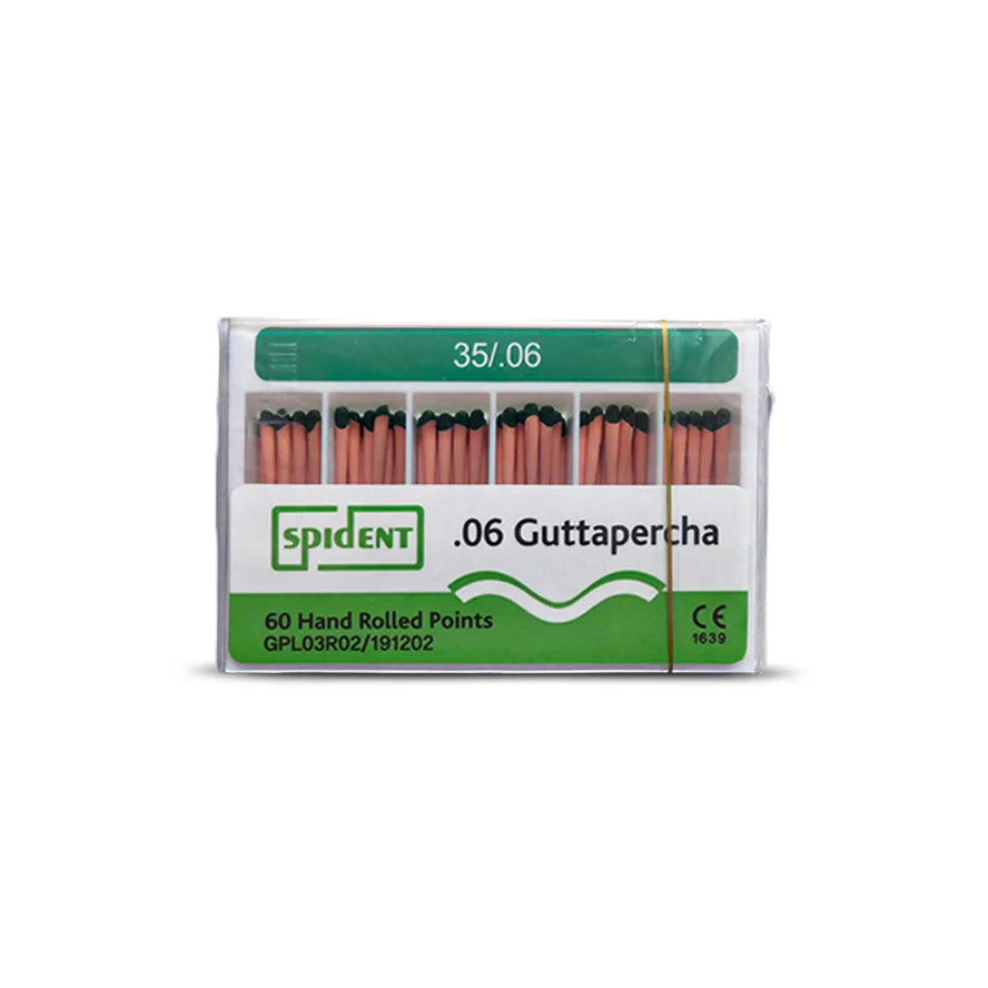 Boîtes de 60 pointes coniques de gutta-percha ISO TAPER - 4 ou 6 %