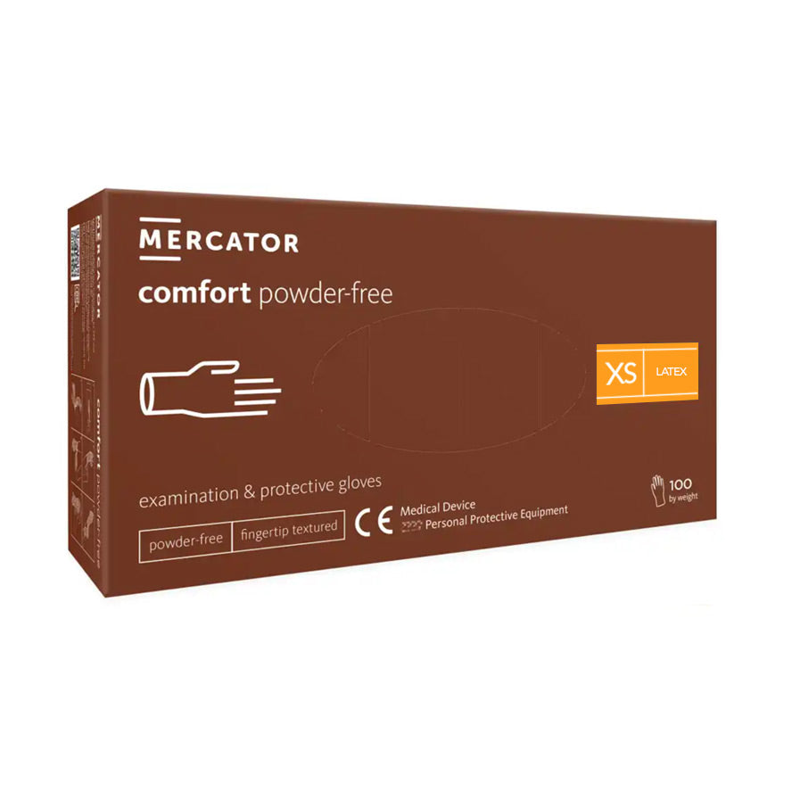 Gants d'examen et de protection x100 -  Latex sans poudre - MERCATOR - Dental Coop - oofti.fr