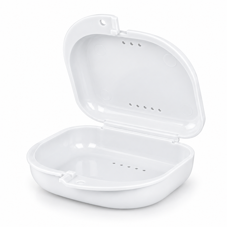 Vue ouverte de la boîte de rangement pour appareil mobile Cotisen avec 8 trous de ventilation pour cabinet dentaire