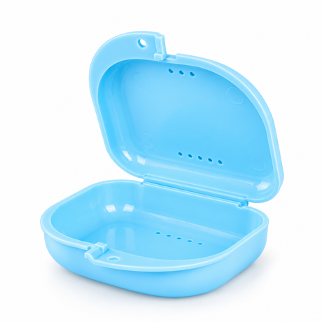 Vue ouverte de la boîte de rangement pour appareil mobile Cotisen avec 8 trous de ventilation pour cabinet dentaire