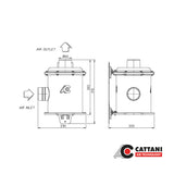Cartouche filtre absolu HEPA H14 - H 18 ou 37,5 cm - Cattani - Dental Coop