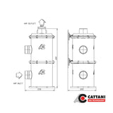 Cartouche filtre absolu HEPA H14 - H 18 ou 37,5 cm - Cattani - Dental Coop
