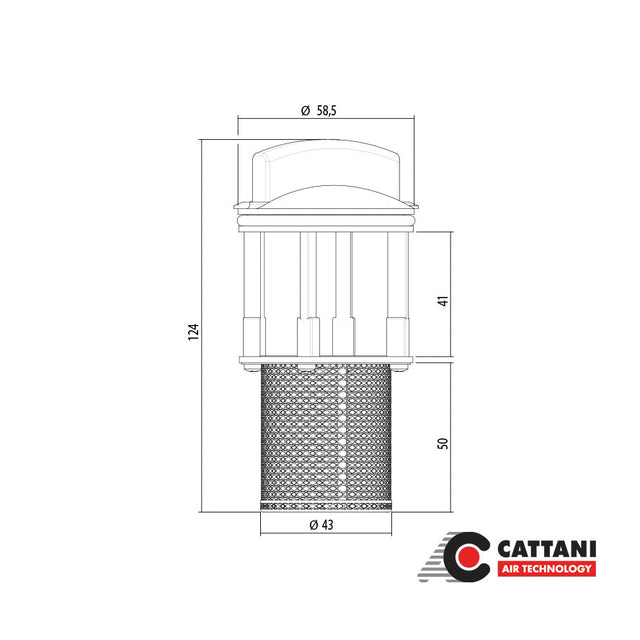 Filtre à sécrétions en acier inoxydable pré-assemblé pour Micro-Smart - Cattani - Dental Coop
