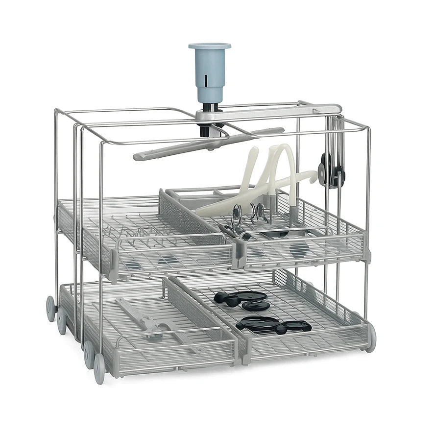 Chariot de lavage SMEG avec bras d’aspersion intégré, pour 4 paniers CSKDIN. Lavage uniforme haute capacité, compatible WD4290-SC-00G - oofti.fr