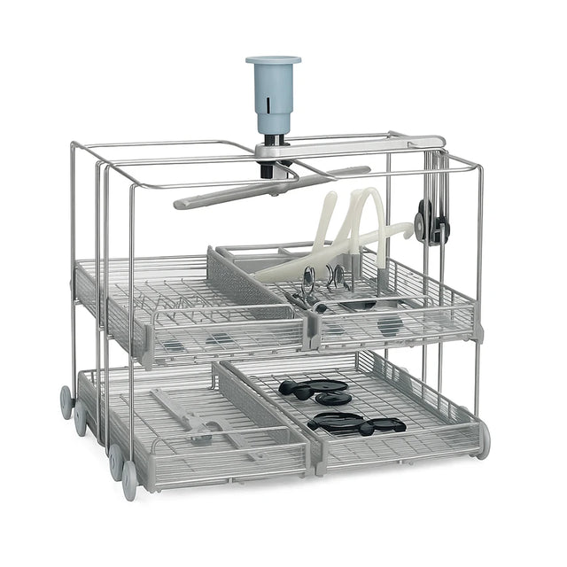 Chariot de lavage SMEG avec bras d’aspersion intégré, pour 4 paniers CSKDIN. Lavage uniforme haute capacité, compatible WD4290-SC-00G - oofti.fr