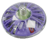 Coffret de 120 Screw Posts TITANIUM + 2 clefs + 4 alésoirs + réglette - ROGIN - Safe Impalnt