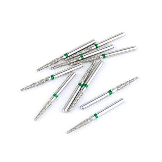 Fraises Diamantée FG x5 - Tête Cône à extrémité plate - Hauteur 22 mm - Iso : 172 - DIAN FONG - Dental Coop