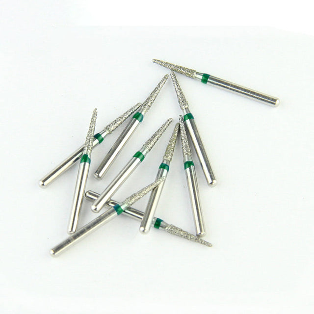 Fraises Diamantée FG x5 - Tête Cône à extrémité plate - Hauteur 21 mm - Iso : 197 - DIAN FONG - Dental Coop