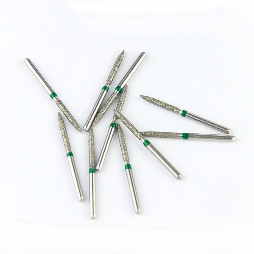 Fraises Diamantée FG x5 - Tête pointu - Hauteur 24 mm - Iso : 250 - DIAN FONG - Dental Coop