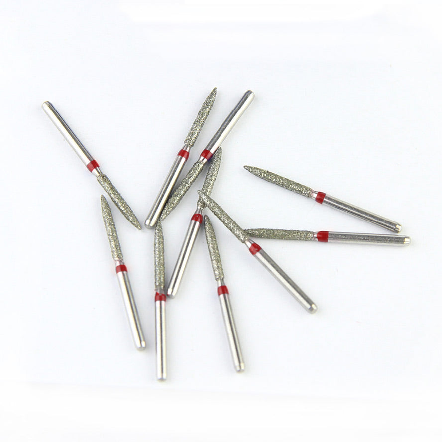 Fraises Diamantée FG x5 - Tête pointu - Hauteur 24 mm - Iso : 250 - DIAN FONG - Dental Coop