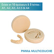 Disque PMMA Multicouche - Teintes A1, A2, A3, A3.5 & A4 - 10 épaisseurs - HUGE