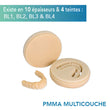 Disque PMMA Multicouche - Teintes BL1, BL2, BL3 & BL4 - 10 épaisseurs - HUGE - oofti.fr