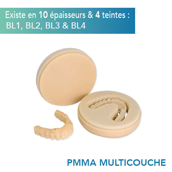 Disque PMMA Multicouche - Teintes BL1, BL2, BL3 & BL4 - 10 épaisseurs - HUGE - oofti.fr