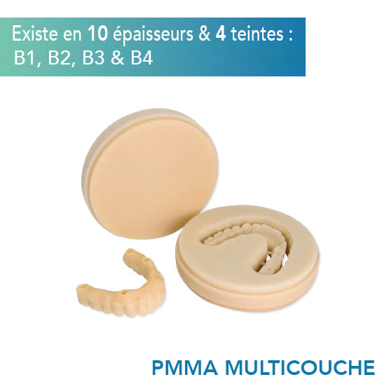 Disque PMMA Multicouche - Teintes B1, B2, B3 & B4 - 10 épaisseurs - HUGE - oofti.fr