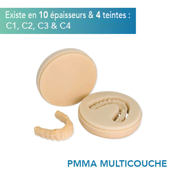 Disque PMMA Multicouche - Teintes C1, C2, C3 & C4 - 10 épaisseurs - HUGE - oofti.fr