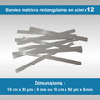 Bandes matrices rectangulaires en acier - (10 cm x 50 um) x 5 mm ou 6 mm - Vendu par 12 - Dental Coop