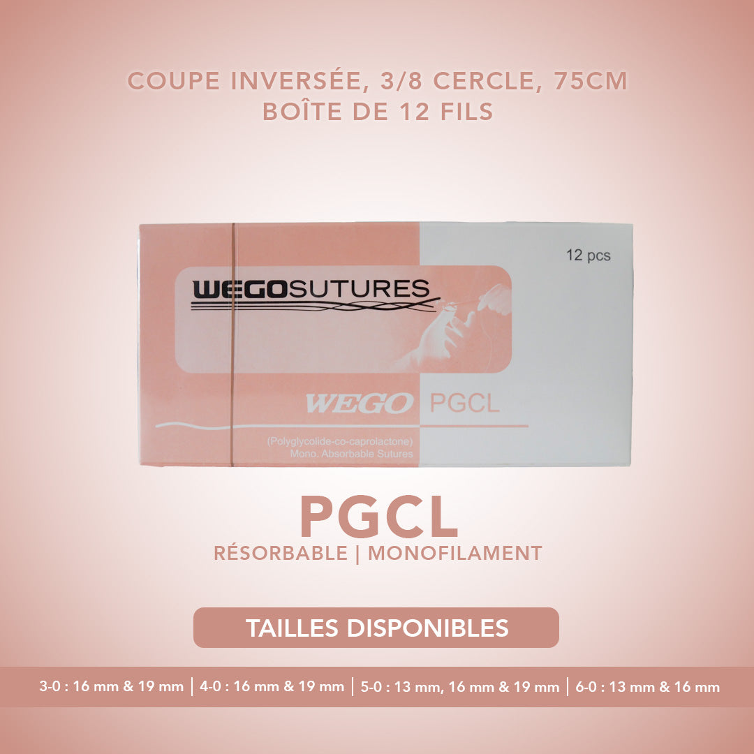 Fil de suture PGCL - Monofilament - Boîte de 12 - WEGO