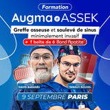 Formation AUGMA ASSEK greffe osseuse et soulevé de sinus minialement invasif - Augma Bond Apatite - avec Docteur David Baranès et Docteur Tanguy Rouxel - oofti.fr - Safe Academy - Dental Groupe