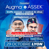 Formation greffe osseuse et soulevé de sinus minimalement invasif - Augma + ASSEK Lift - 29 Octobre 2025 Lyon - Docteur David Baranès & Docteur Tanguy Rouxel - Augma Bond Apatite et Kits ASSEK Lift - Safe Implant - oofti.fr - Safe Academy - Dental Groupe