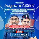 Formation greffe osseuse et soulevé de sinus minimalement invasif - Augma + ASSEK Lift - 9 Juin 2026 Nice - Docteur David Baranès & Docteur Tanguy Rouxel - Augma Bond Apatite et Kits ASSEK Lift - Safe Implant - oofti.fr - Safe Academy - Dental Groupe