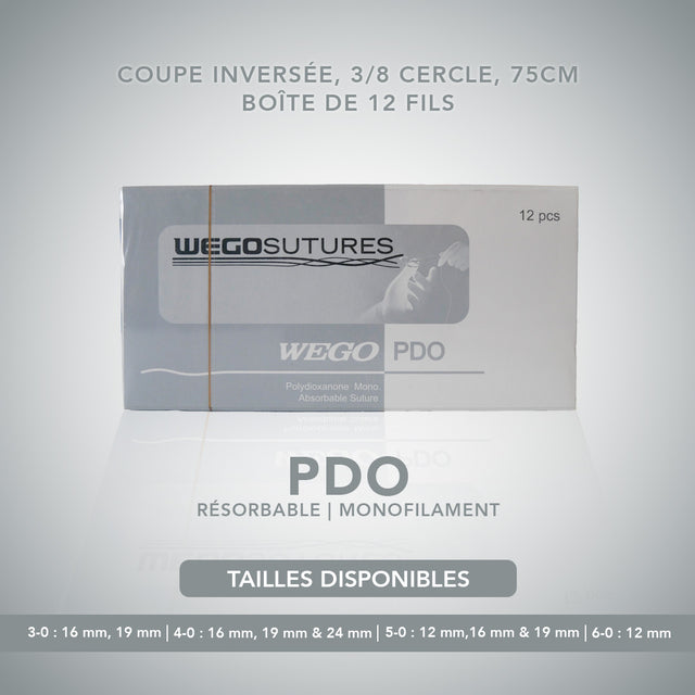Fil de suture PDO - Monofilament - Boîte de 12 - WEGO