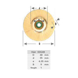 Roues de polissage - Poils de chèvre blancs - Ø 48 mm - DIAN FONG - Dental Coop