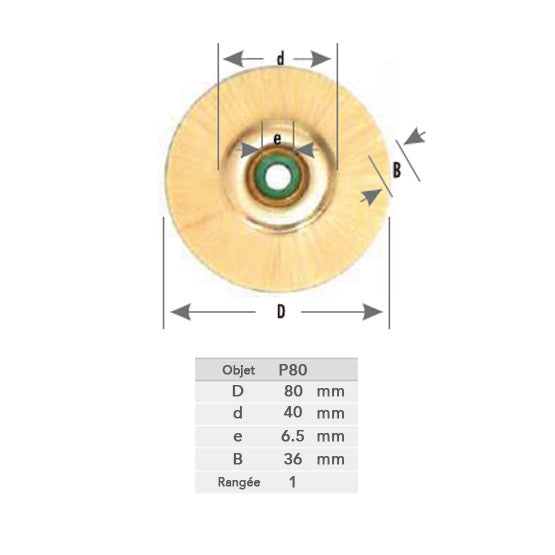 Roues de polissage - Ø 80 mm - DIAN FONG - Safe Implant