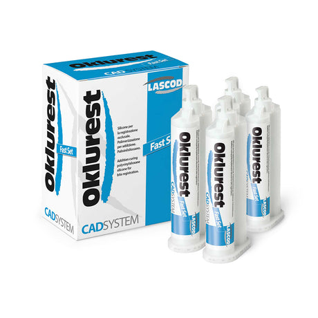OKLUREST™ Boîte de 4 cartouches de silicone pour enregistrement occlusal - Lascod - oofti.fr