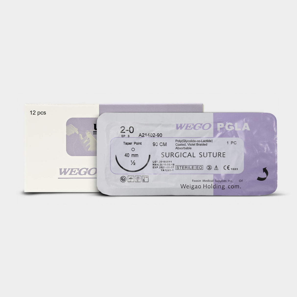 Fil de suture PGLA - Boîte de 12 - WEGO