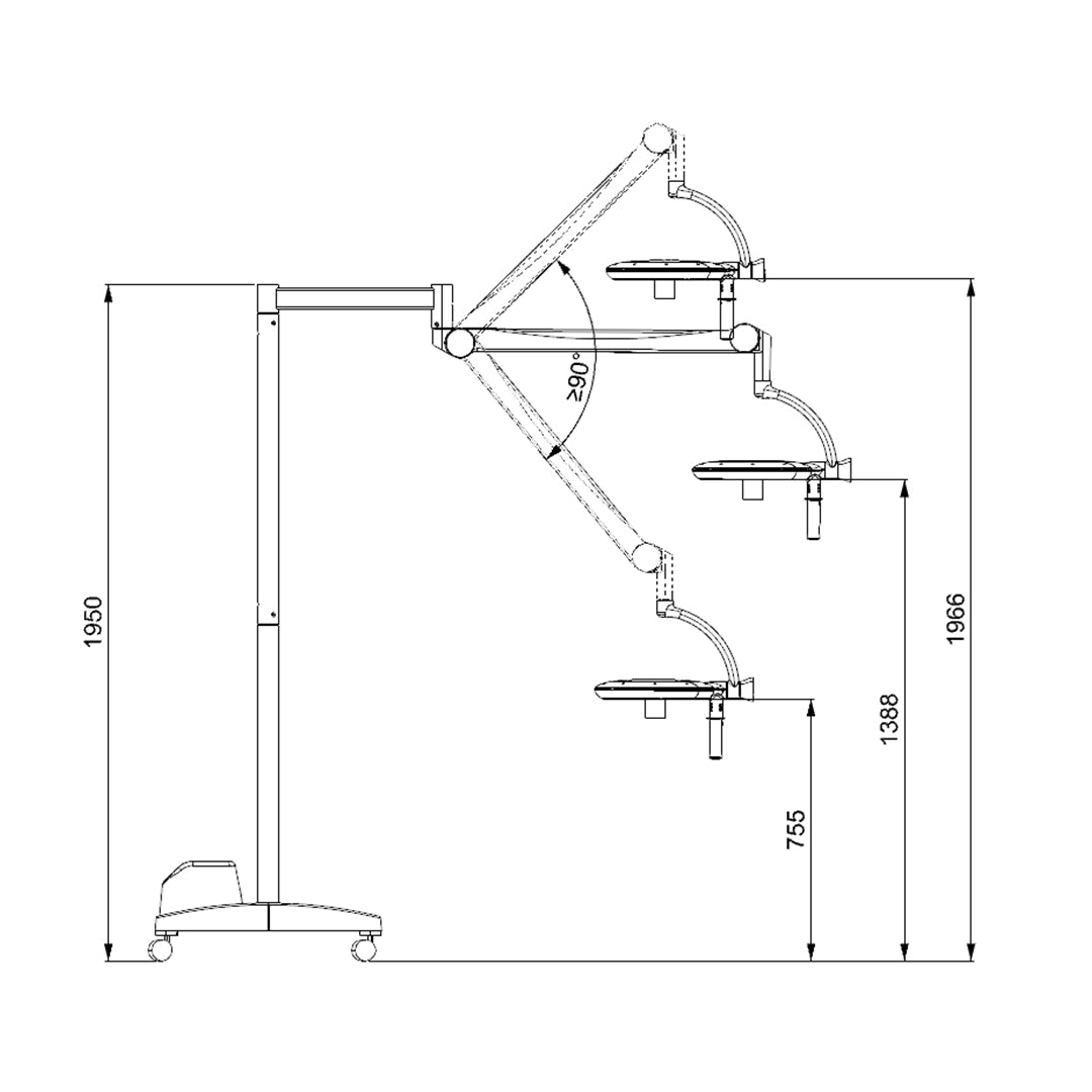 PAX-XR1 Max LED Surgical Light – Surgical Lamp with HD Camera & Mobile Trolley included