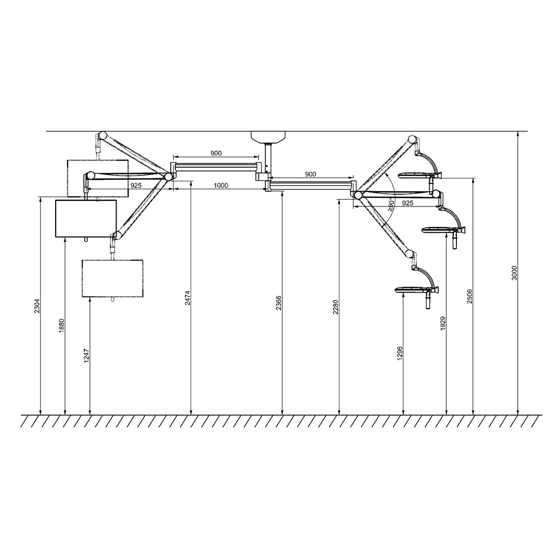 PAX-XR1 Max LED Surgical Light – Surgical Lamp with HD Camera & Mobile Trolley included