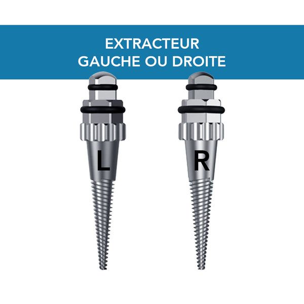 Extracteur gauche ou droite pour implant