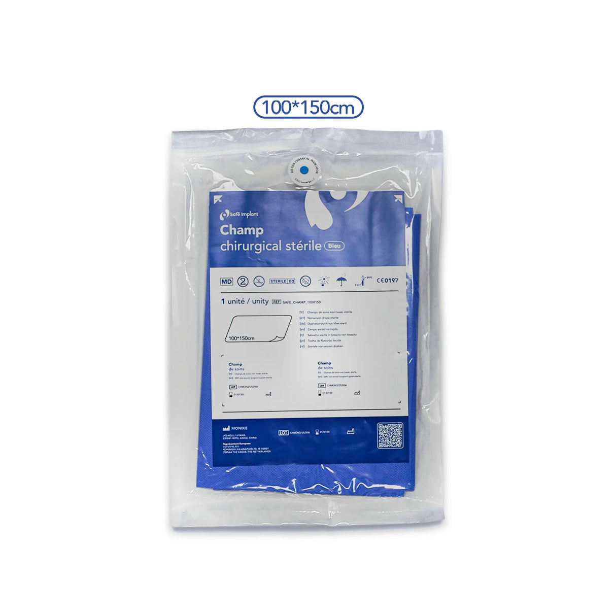 Champ chirurgical stérile Safe Implant 100 x 150 cm – usage médical ou dentaire - oofti.fr