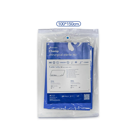 Champ chirurgical stérile Safe Implant 100 x 150 cm – usage médical ou dentaire - oofti.fr