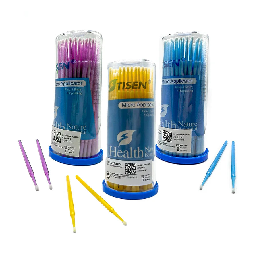 Boîte de 100 micro-applicateurs Micro brush : ultra fin , fin , et standard - oofti.fr