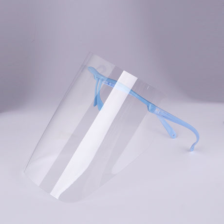 Vue de face de la visière de protection faciale à monture type lunettes Cotisen pour cabinet dentaire
