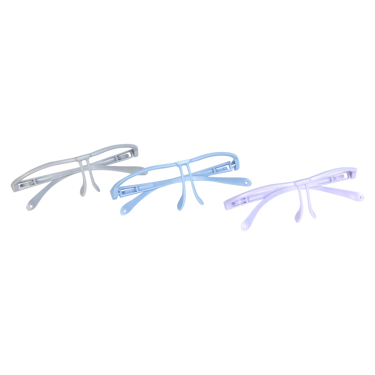 Vue de face de la visière de protection faciale à monture type lunettes Cotisen pour cabinet dentaire