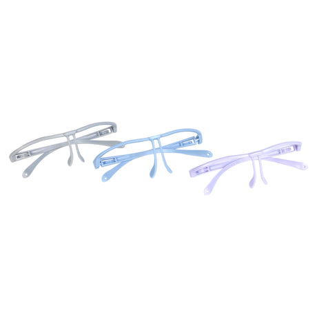 Vue de face de la visière de protection faciale à monture type lunettes Cotisen pour cabinet dentaire